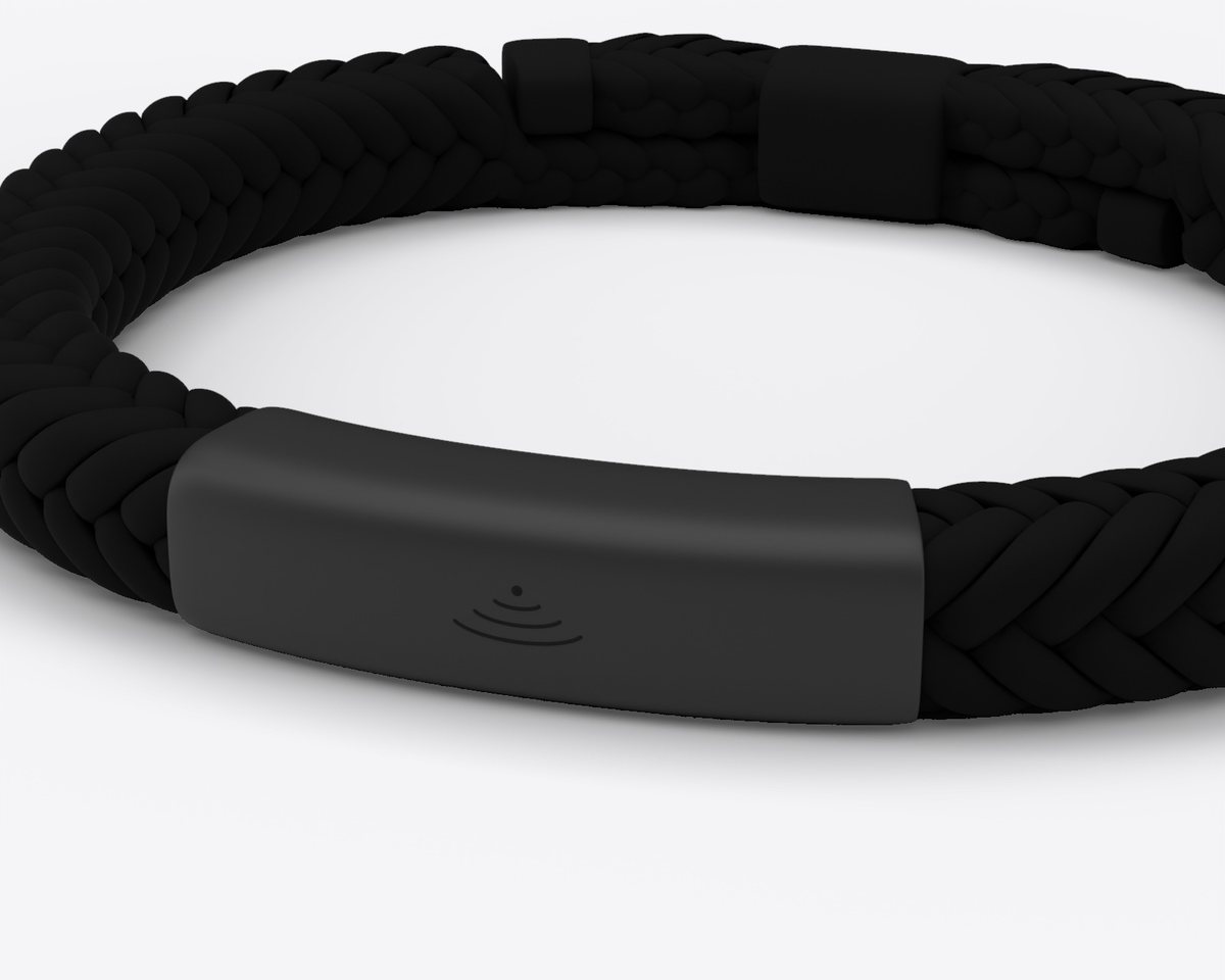 Close-up of the woven strap clicking into the Core