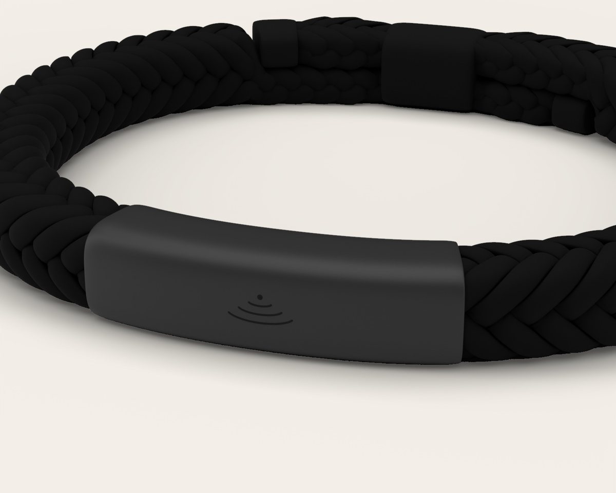 Close-up of the woven strap clicking into the Core
